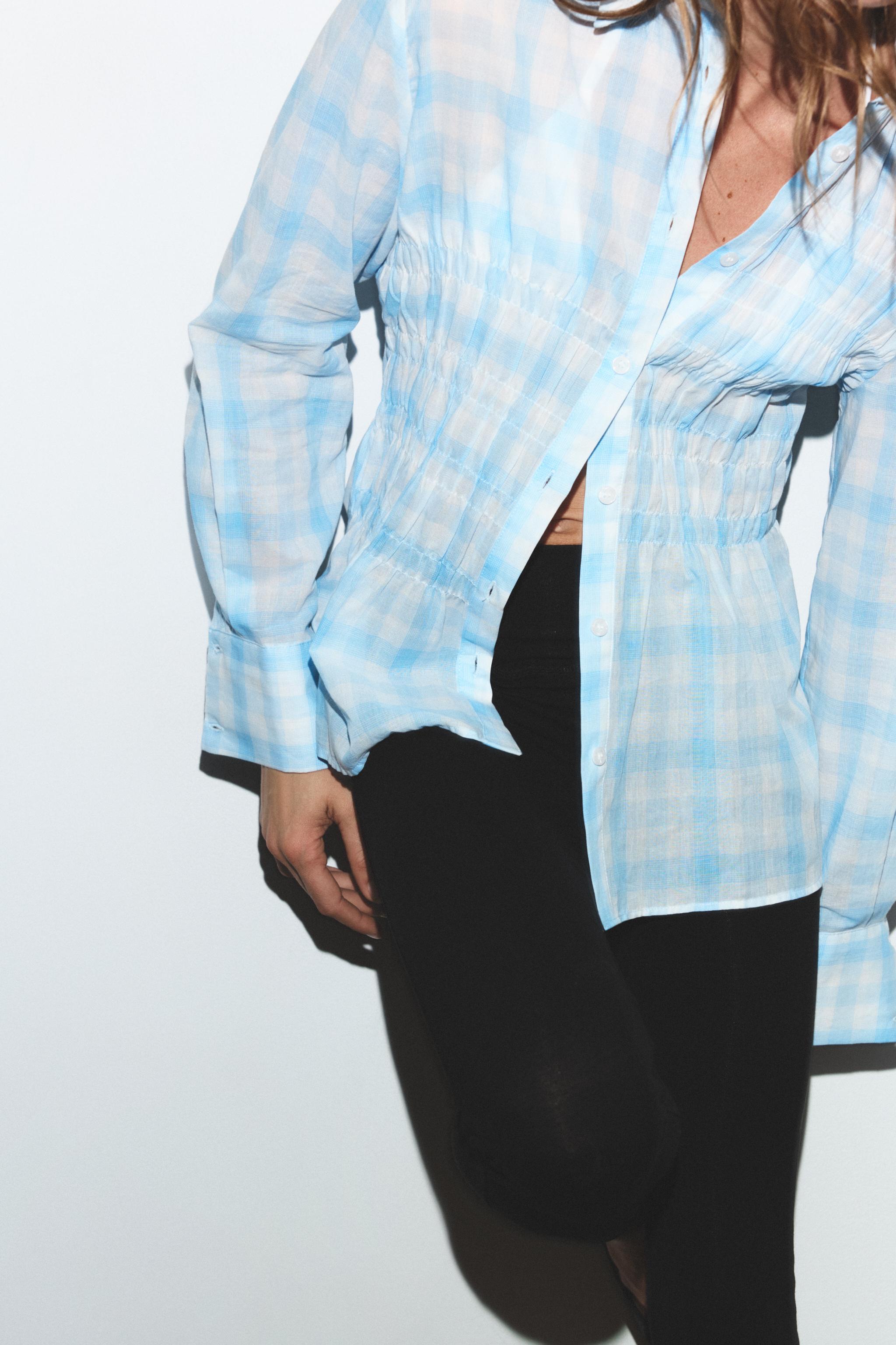 CHEMISE ÉLASTIQUE À CARREAUX