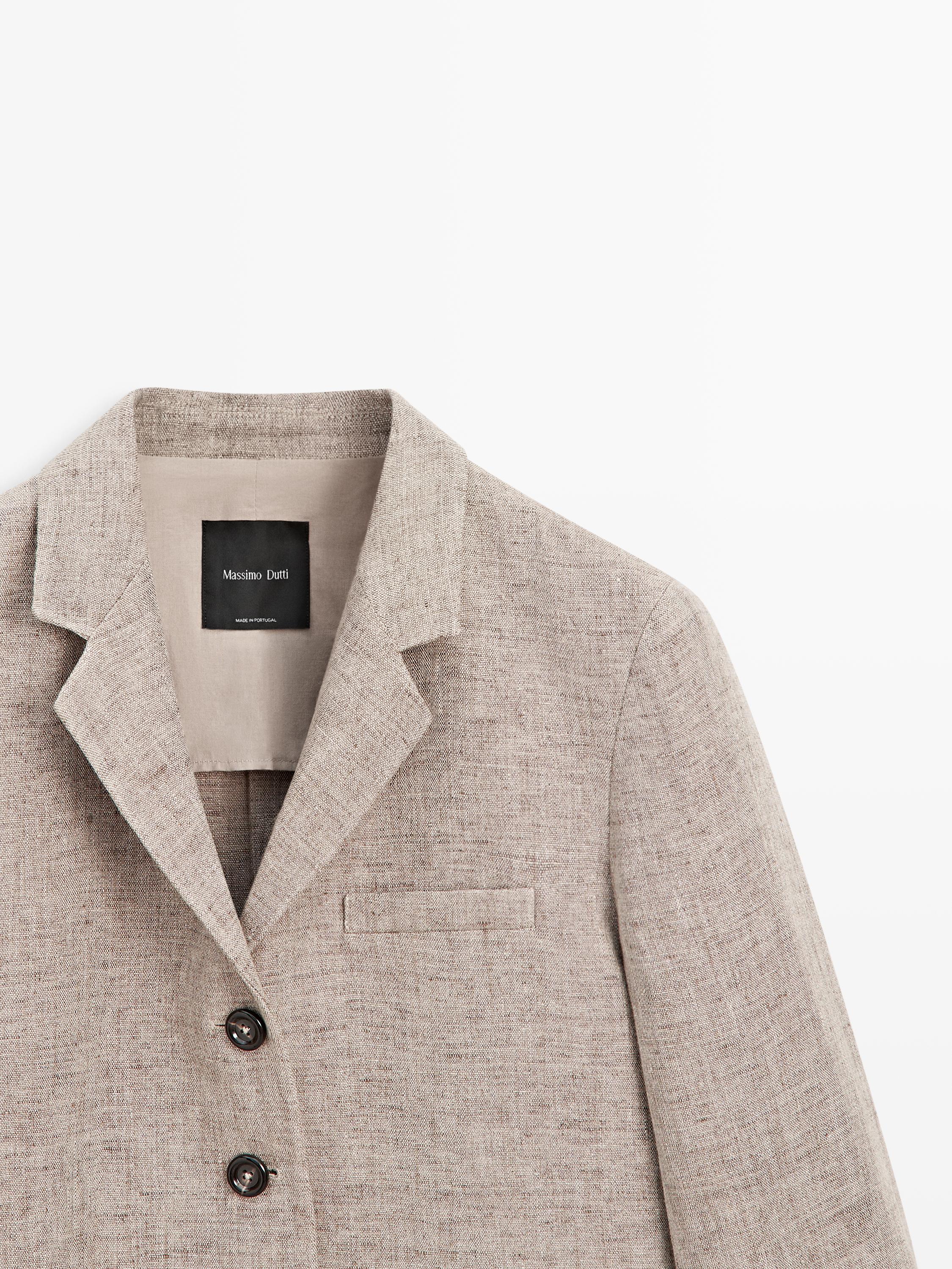 100% linen melange blazer