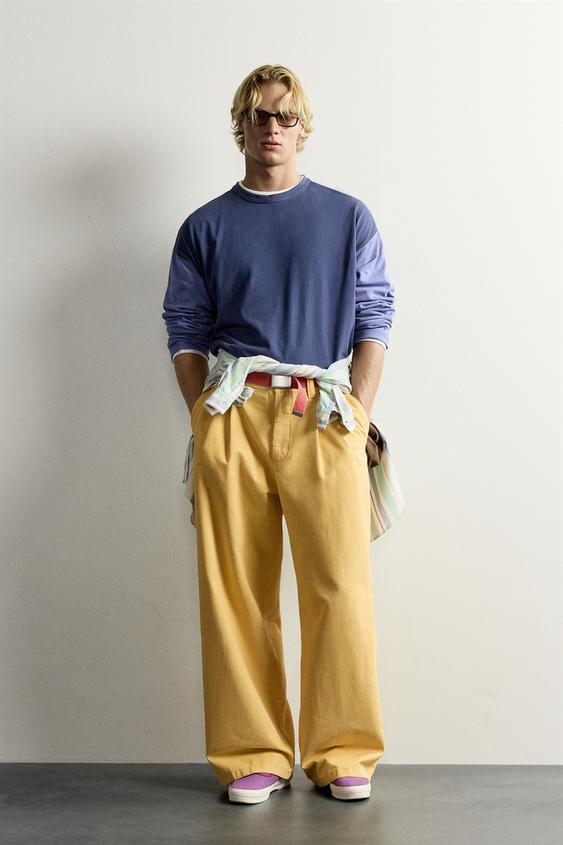 LANGARM-T-SHIRT COLOR-BLOCK - Blau von Zara - Bild 0