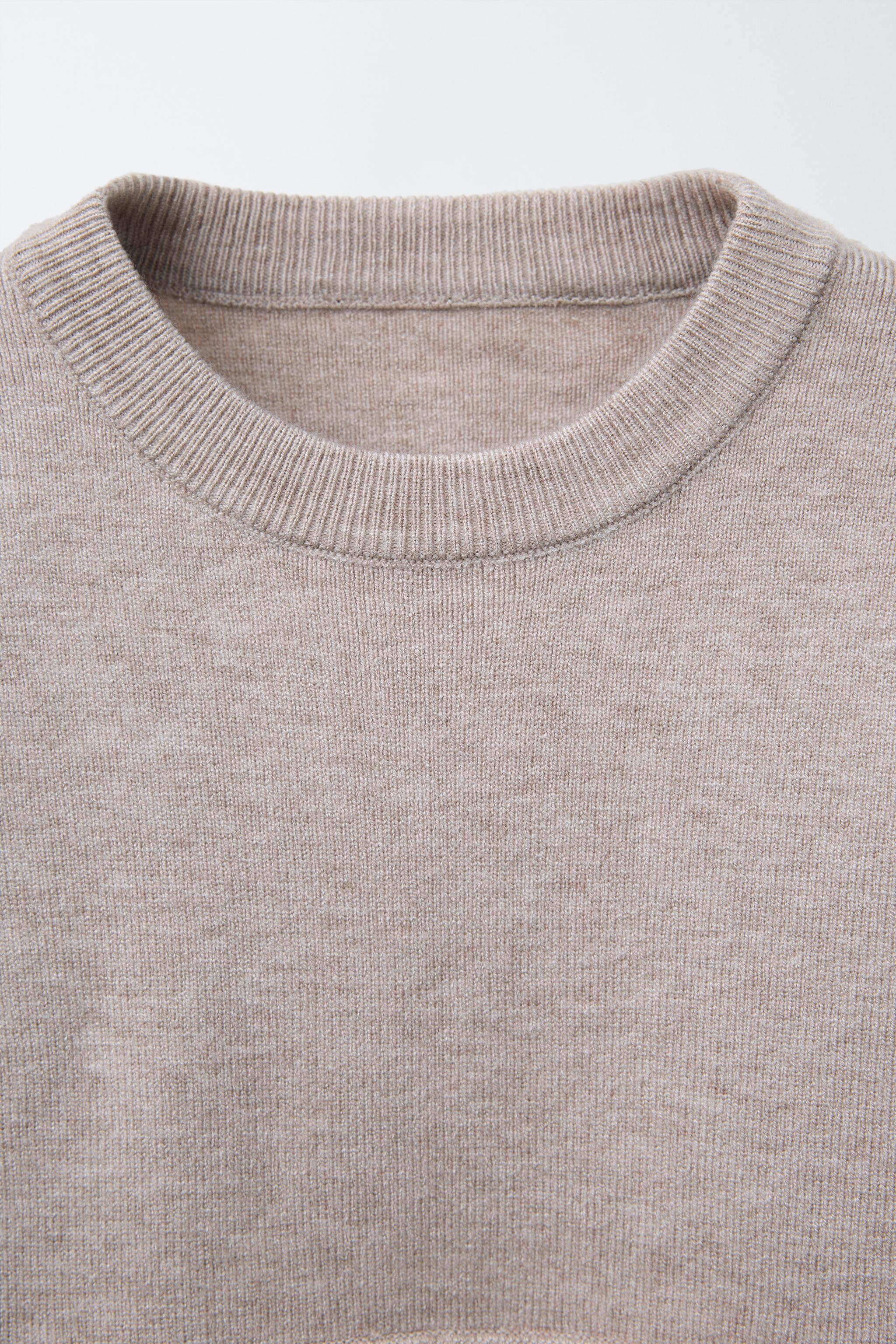ポケット付きニットセーター - ライトベージュ | ZARA Japan / 日本