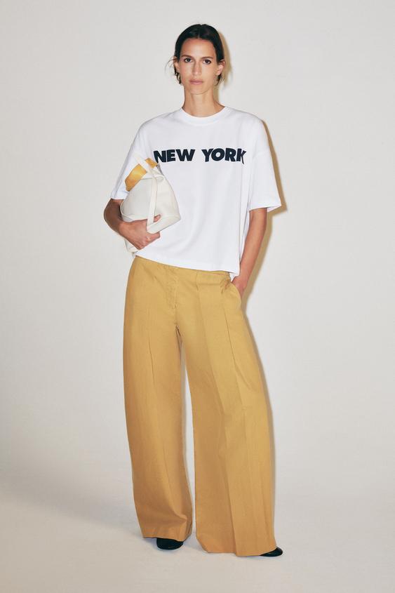 OVERSIZE TEXT T-SHIRT - White by Zara - Image 0