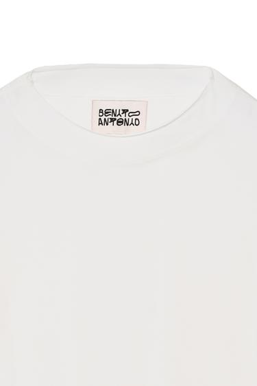 LONG SLEEVE CROPPED FIT T-SHIRT - Oyster-white by Zara - Image 4