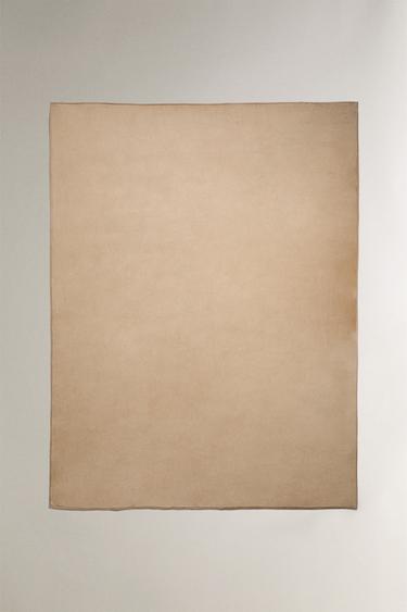 Zara FLEECE BLANKET - Light beige