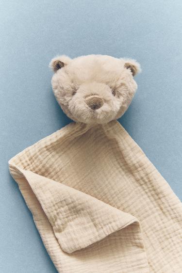 BEAR BABY CUDDLY SOFT TOY - бежевий Zara