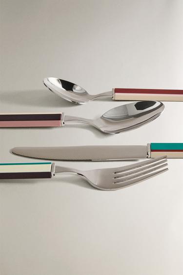 ENSEMBLE COUVERTS 4 PIÈCES MANCHE RAYURES X 日 - rayures de Zara - Image 3