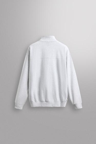 SWEAT RELAXED FIT ZIPPÉ - Gris chiné de Zara - Image 7