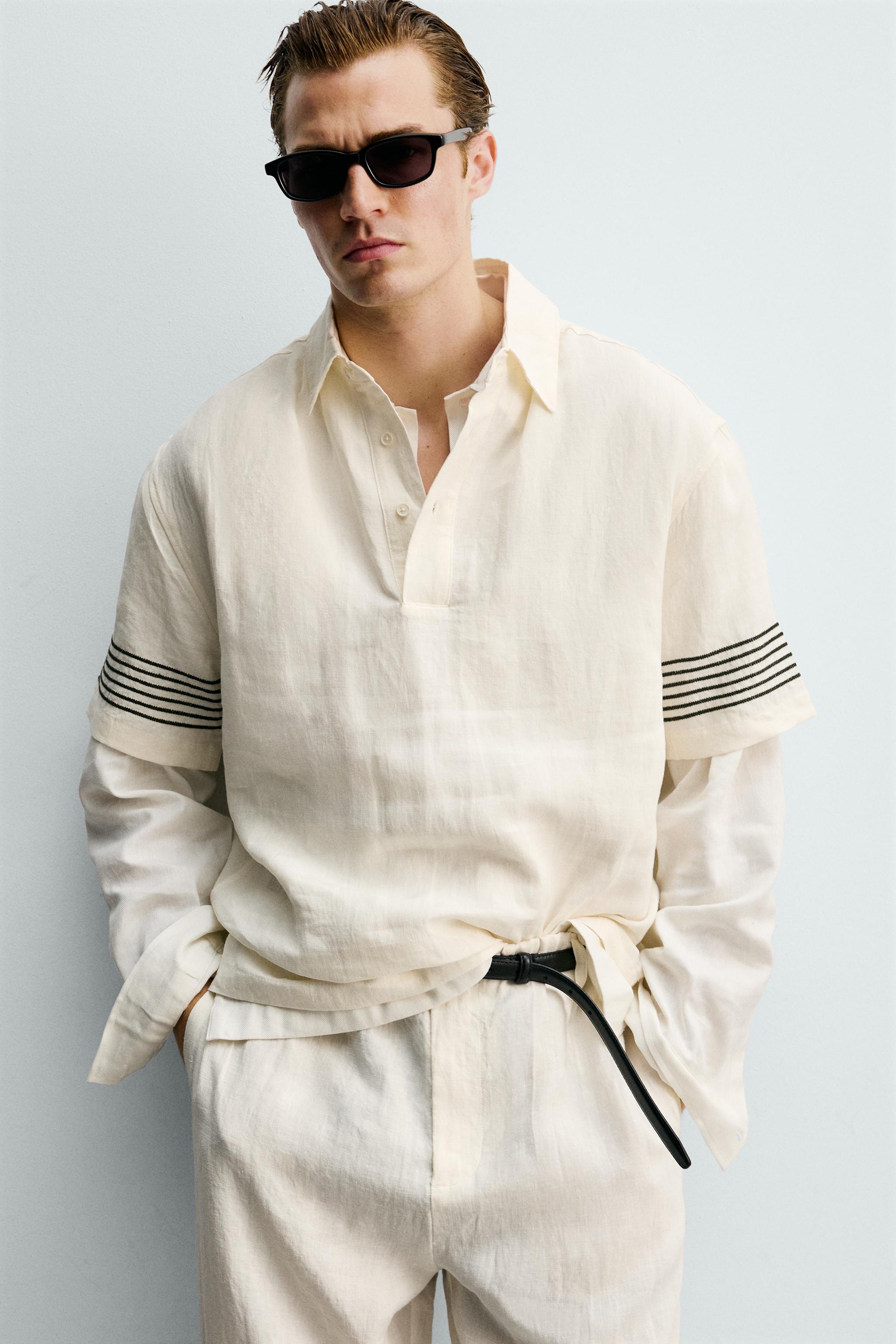 100% LINEN POLO SHIRT