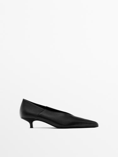 Escarpins en cuir souple nappa - Noir de Zara