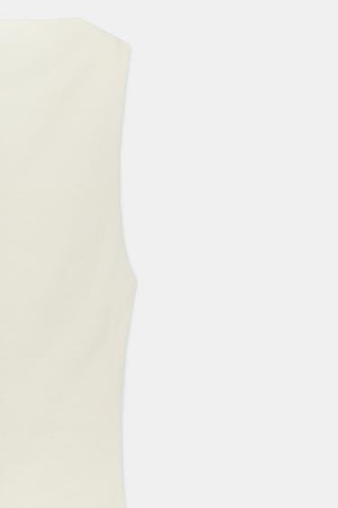 BOAT NECK TOP - Ecru by Zara - Image 5