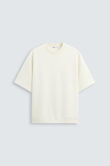 TECHNICAL INTERLOCK SWEATSHIRT - Oyster-white by Zara