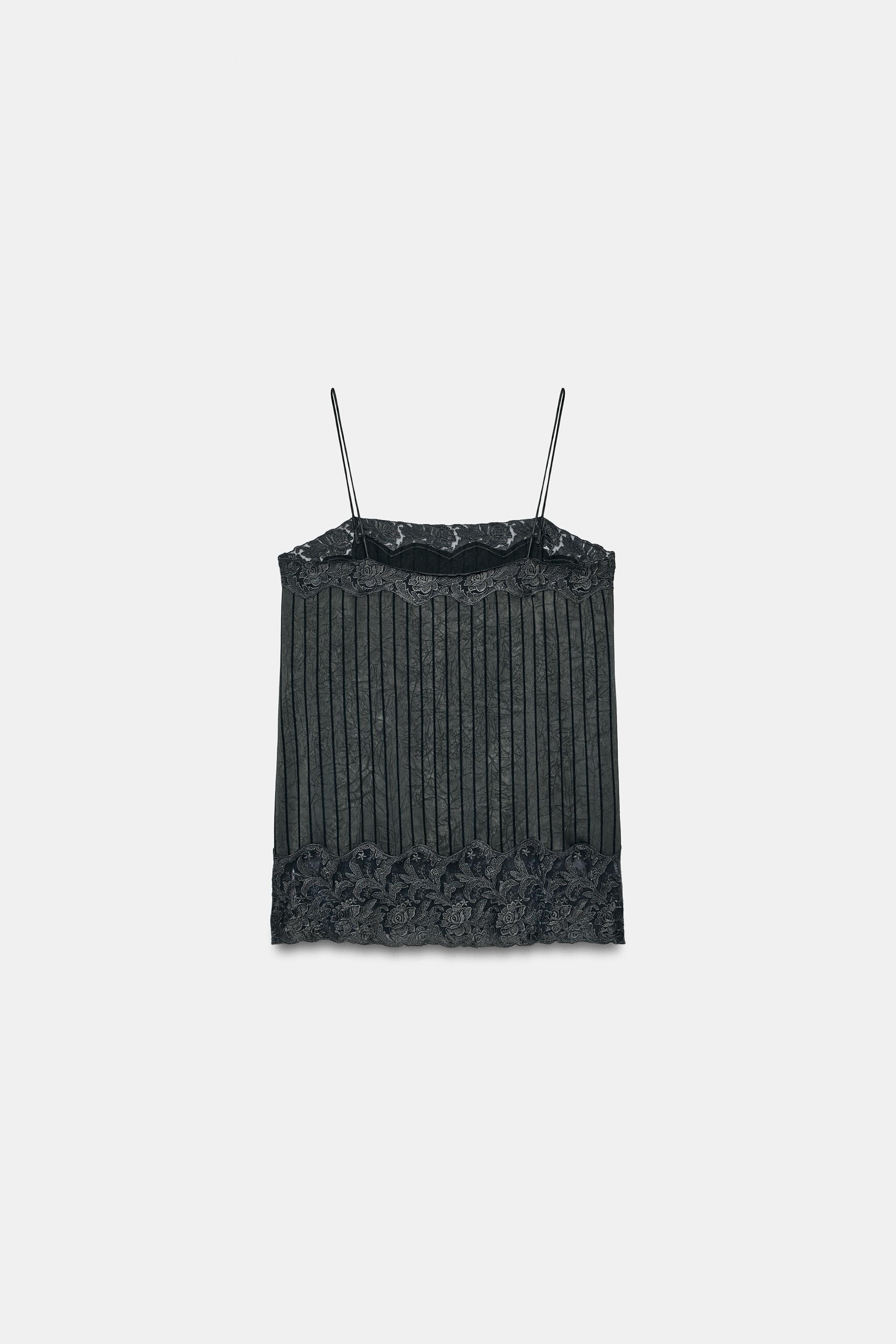 ZW COLLECTION SATIN LACE TOP
