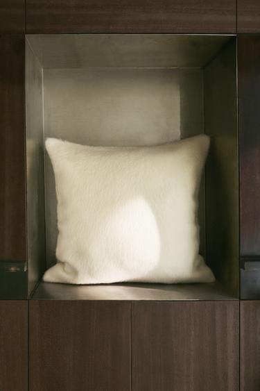 WOOL AND ALPACA CUSHION COVER - Light beige by Zara - Image 5