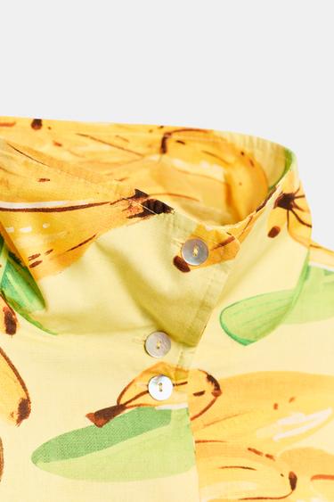 FRUIT PRINT SHORT JACKET - yellow by Zara - Image 3