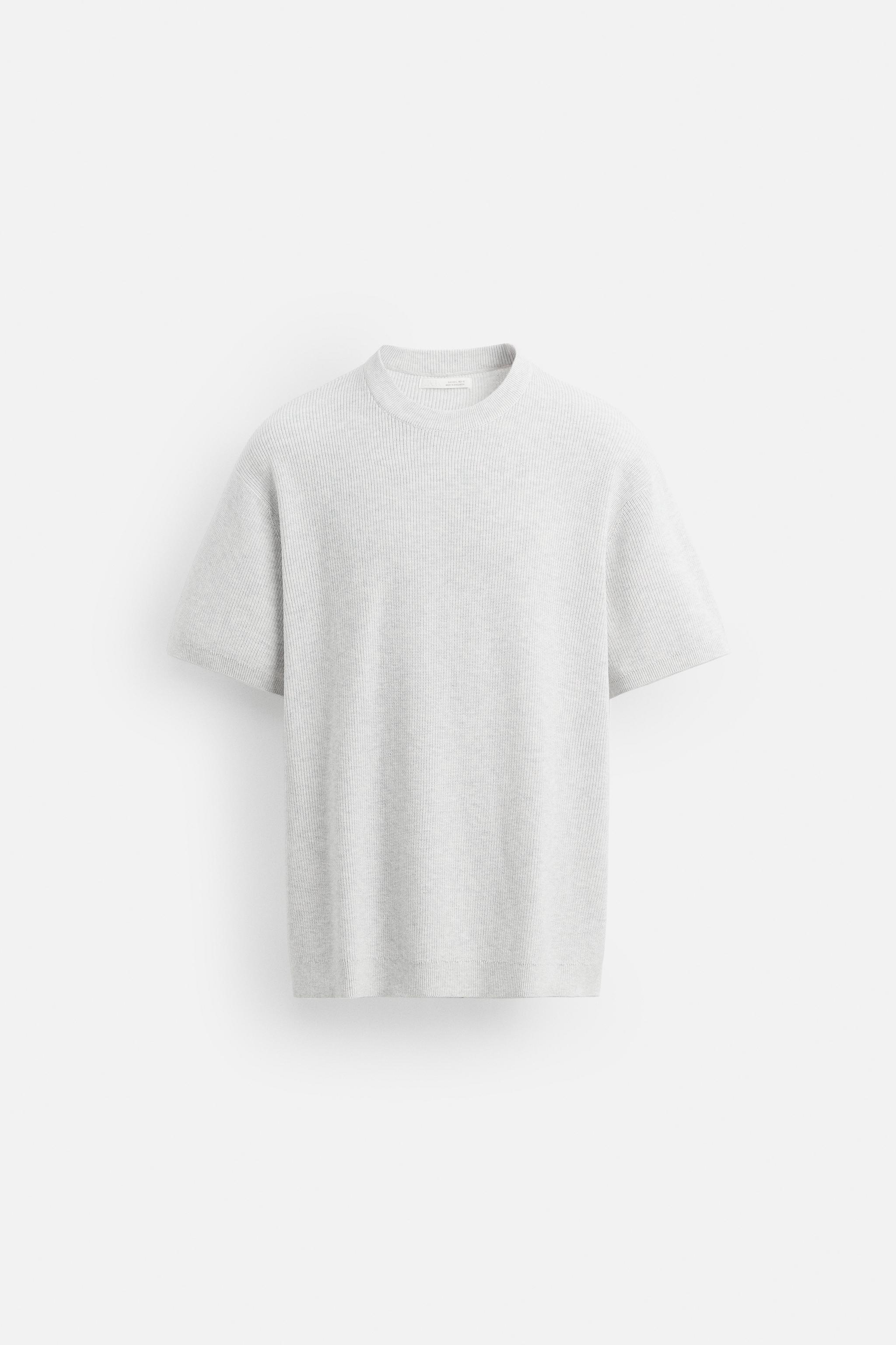 ★ドイツ発*ZARA*新作*パールニットTシャツ/OYSTER-WHITE★ PRINTED T-SHIRT - Oyster-white | ZARA United States