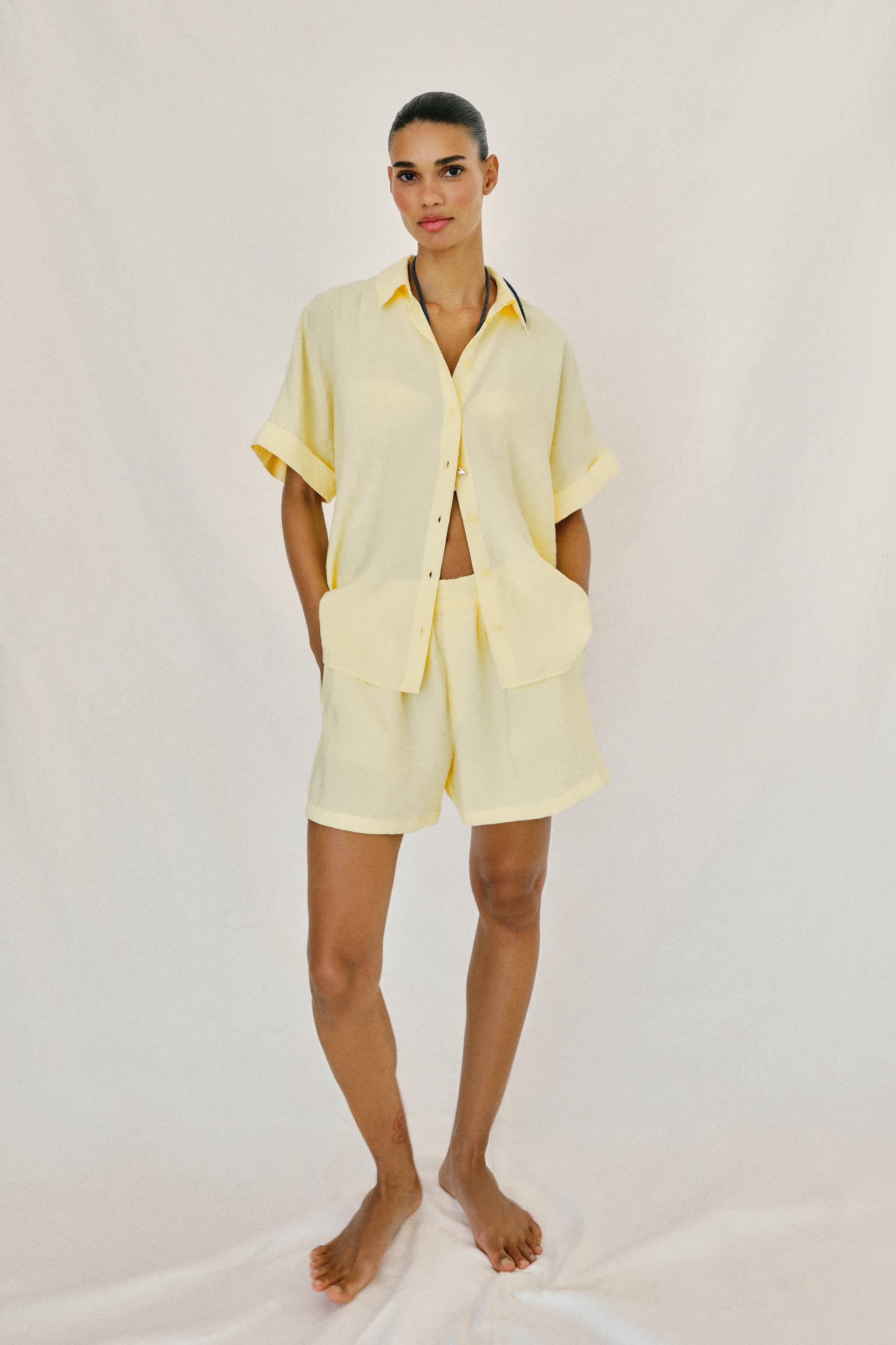 FLOWY SHIRT AND SHORTS SET | ZARA Canada