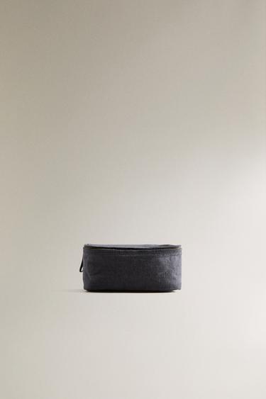 NECESSAIRE AUS RAMIE - Marineblau von Zara