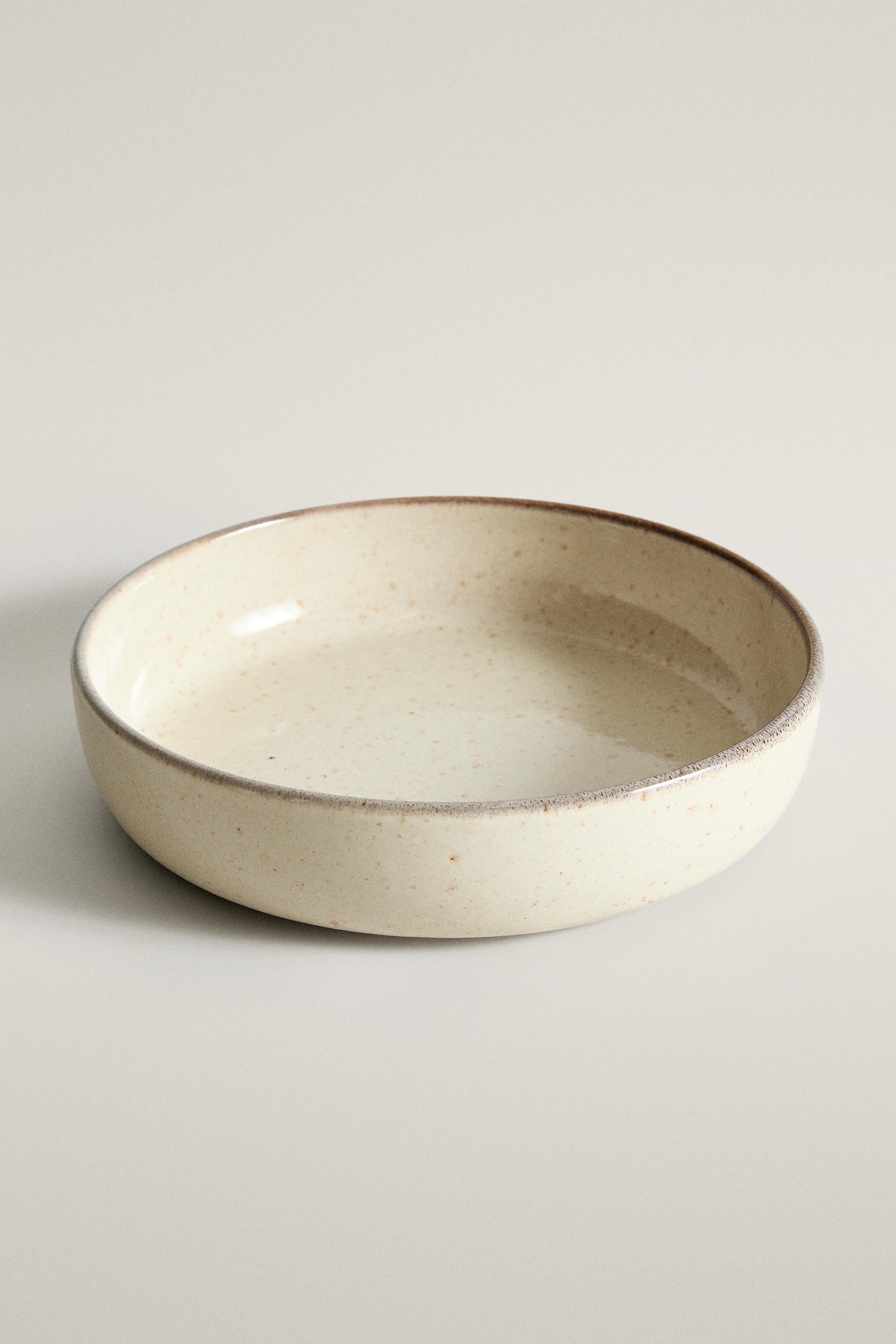 ASSIETTE CREUSE GRÈS