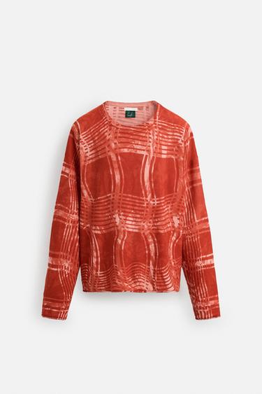 GRAPHIC PRINT SWEATER © OTIS KWAME KYE QUAICOE - Red by Zara
