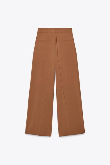 PANTALON À PLIS - Caramel de Zara - Image 6