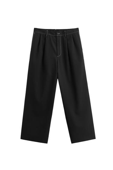 PANTALÓN WIDE FIT PESPUNTES