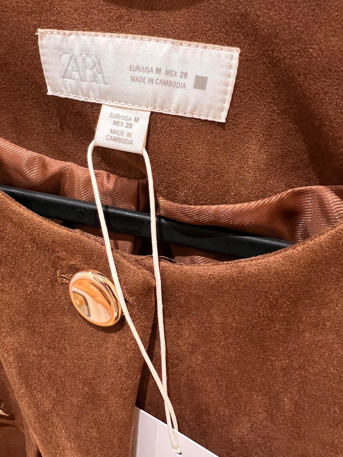 FAUX SUEDE BLAZER WITH BELT - Image 2