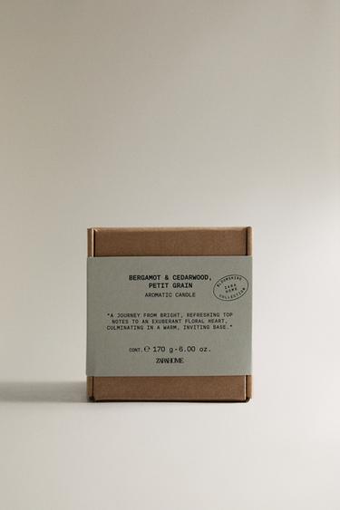(170 G) BERGAMOT & CEDARWOOD SCENTED CANDLE - pistachio green by Zara - Image 3