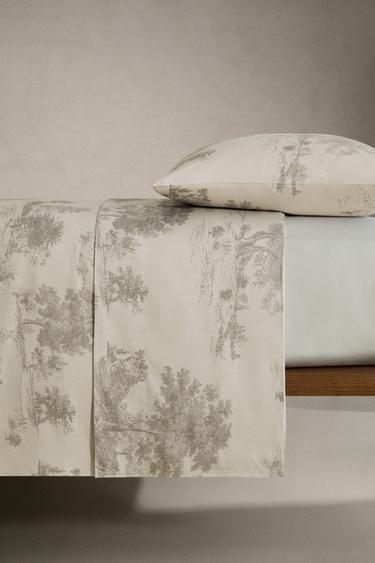 HOUSSE DE COUETTE SATIN TOILE DE JOUY - Gris clair de Zara - Image 2