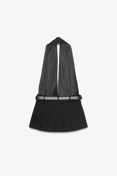 HALTER TOP WITH BELT - Black by Zara - Image 5