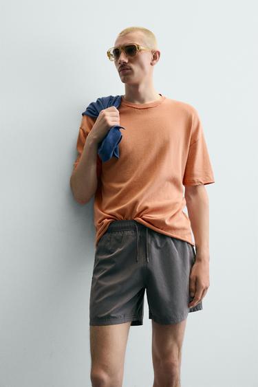 T-SHIRT EN MAILLE À FINITIONS IRRÉGULIÈRES - Mandarine de Zara - Image 5