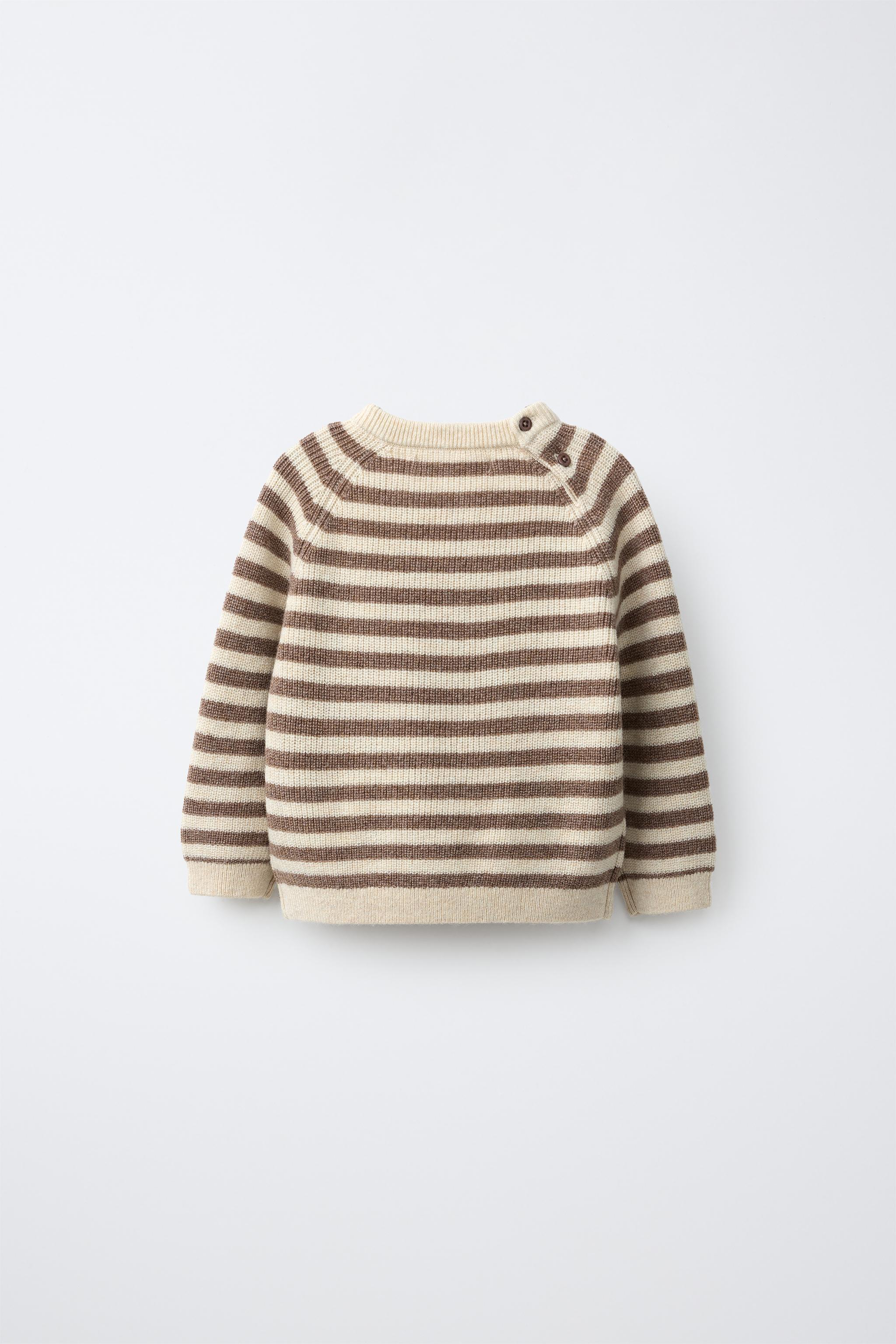 PULL EN MAILLES RAYÉES AVEC LAINE ET CACHEMIRE