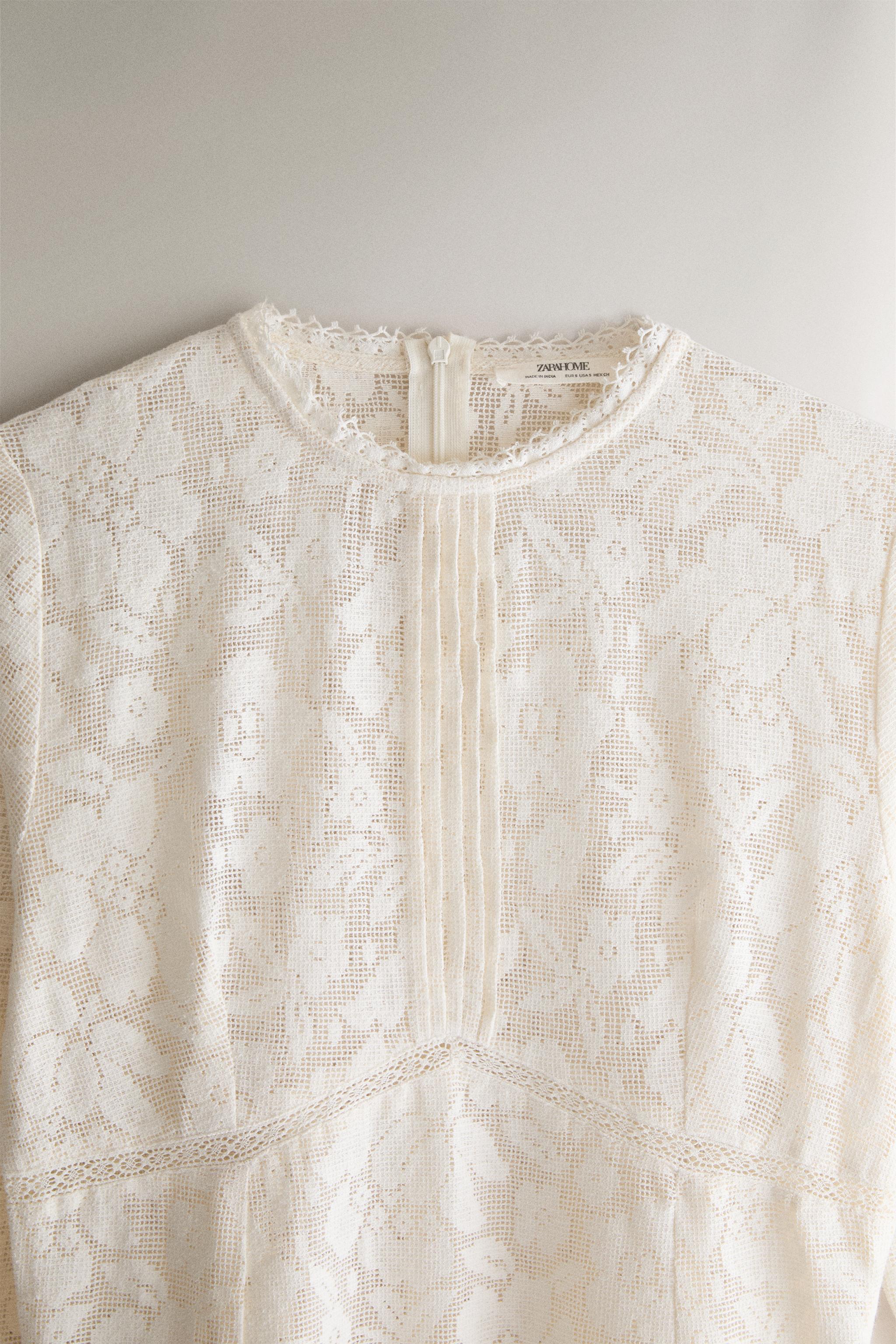 FLORAL LACE COTTON DRESS