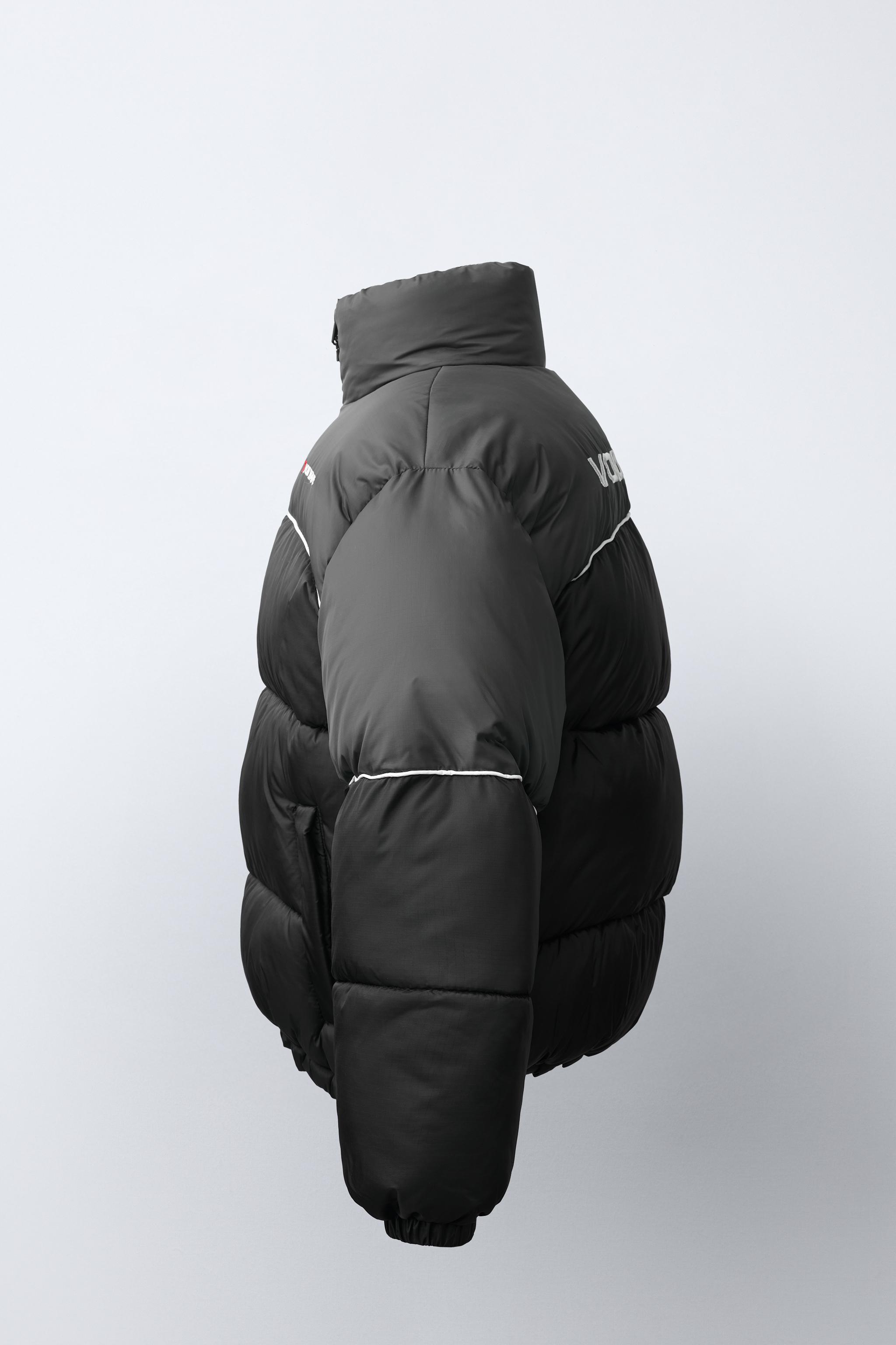 コントラスト 撥水加工入りパフジャケット - ブラック | ZARA Japan / 日本