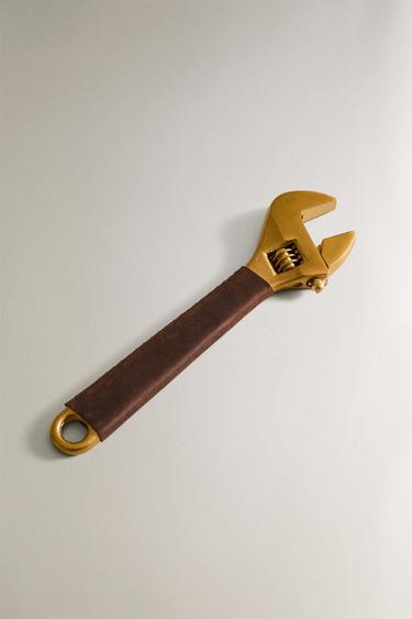 STEEL WRENCH WITH LEATHER HANDLE - Brown by Zara - Image 1