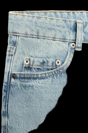 ZW COLLECTION MID-WAIST CIGARETTE JEANS - Light blue by Zara