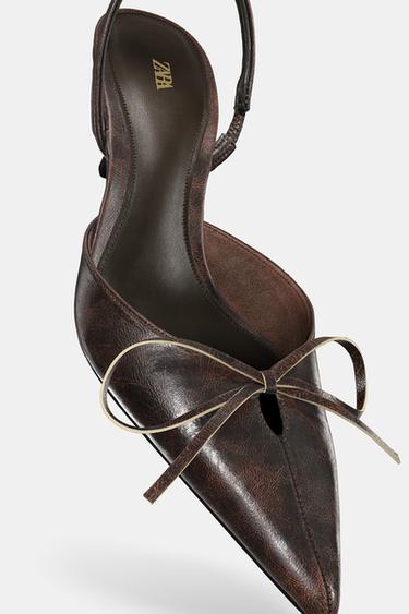 ZAPATO DESTALONADO LAZO - Marrón de Zara - Imagen 0