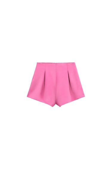 SATIN EFFECT BALLOON SHORTS