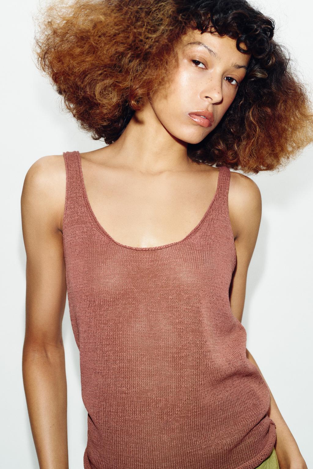 KNIT STRAP TOP