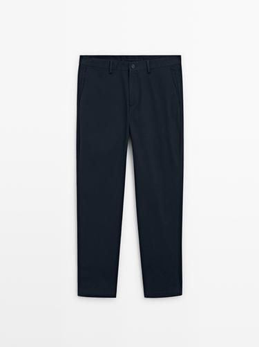 Pantalón slim fit 100% algodón - Marino de Zara - Imagen 0
