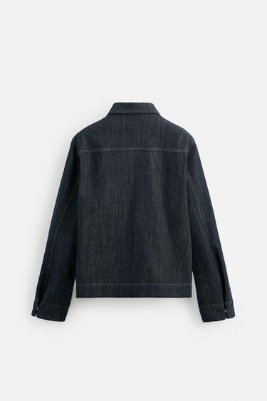 DENIM JACKET WITH POCKETS - Indigo by Zara - Image 7