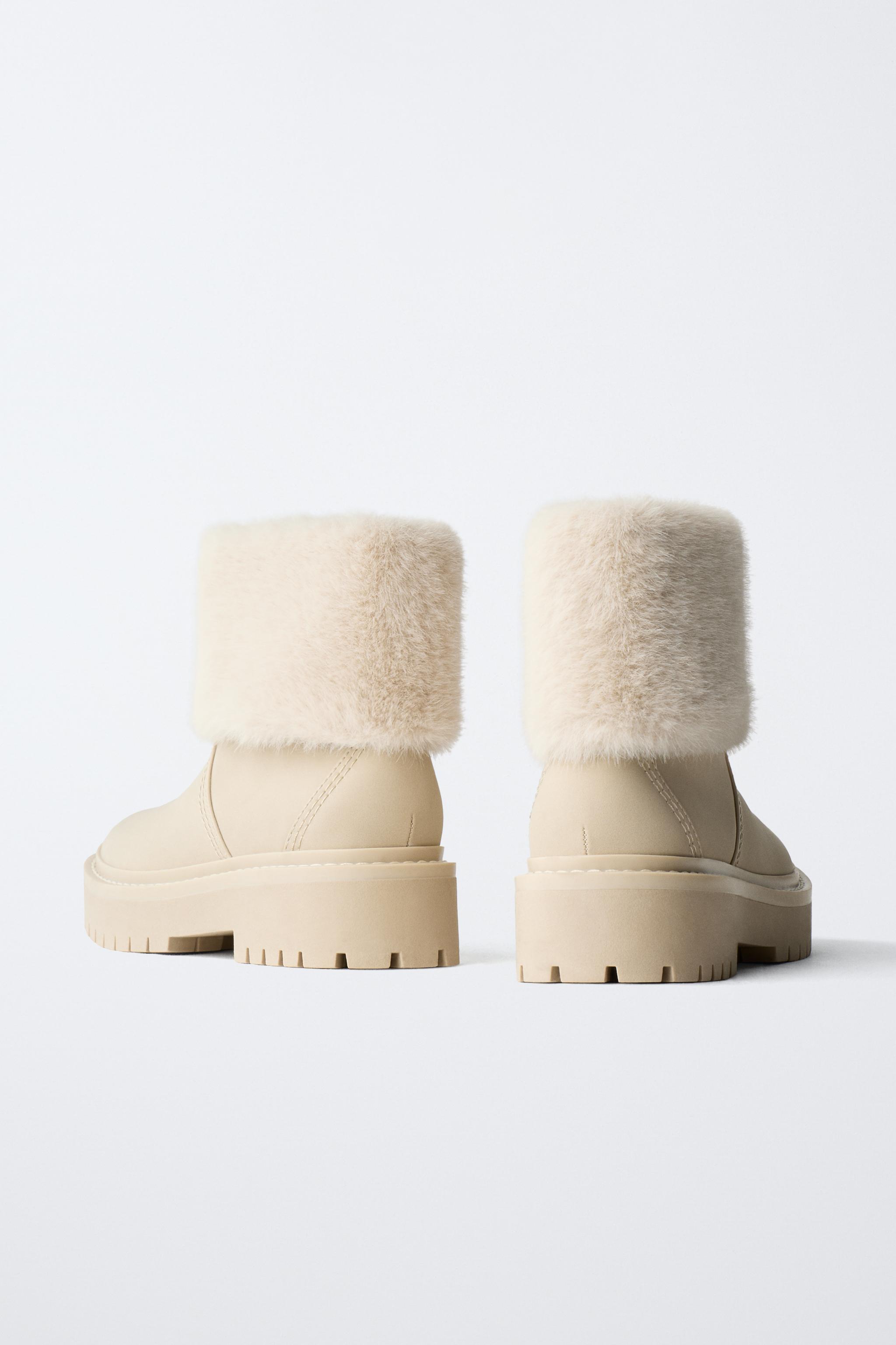 FAUX FUR ANKLE BOOTS