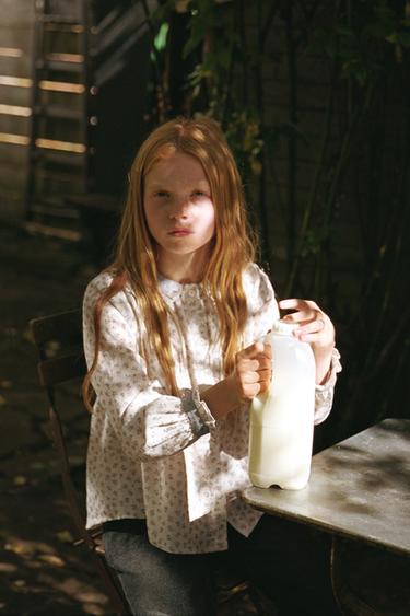 CHEMISE ROMANTIQUE À FLEURS - Écru de Zara