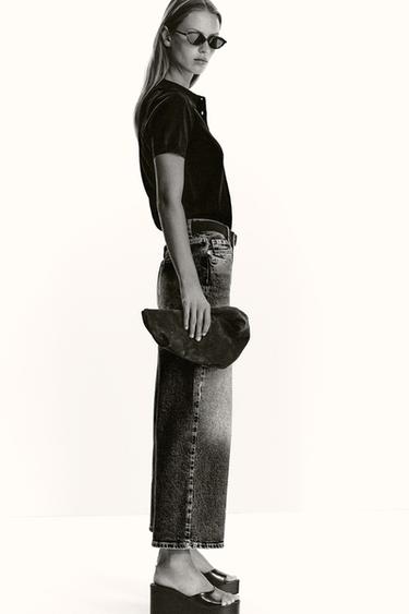 JEAN Z1975 JUPE-CULOTTE TAILLE HAUTE À CEINTURE - Bleu moyen de Zara - Image 3