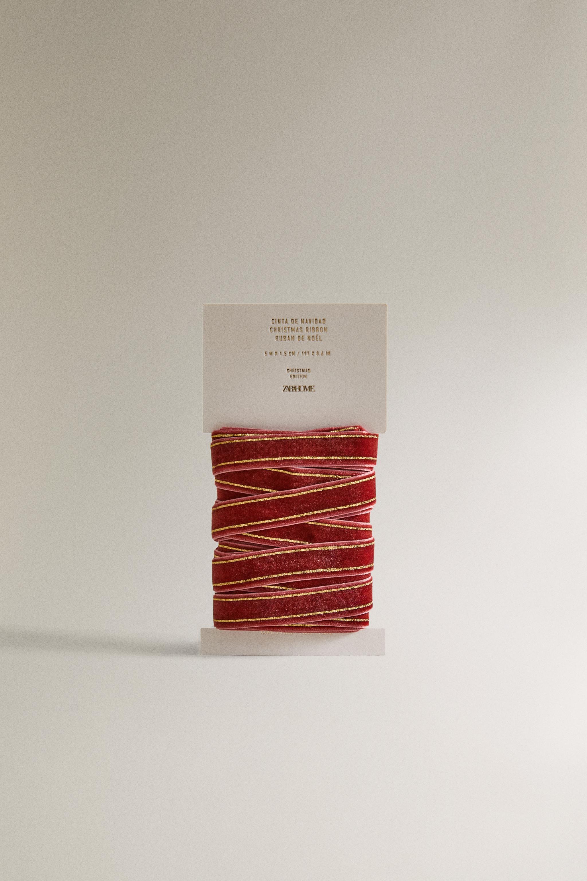 VELVET CHRISTMAS GIFT WRAPPING RIBBON