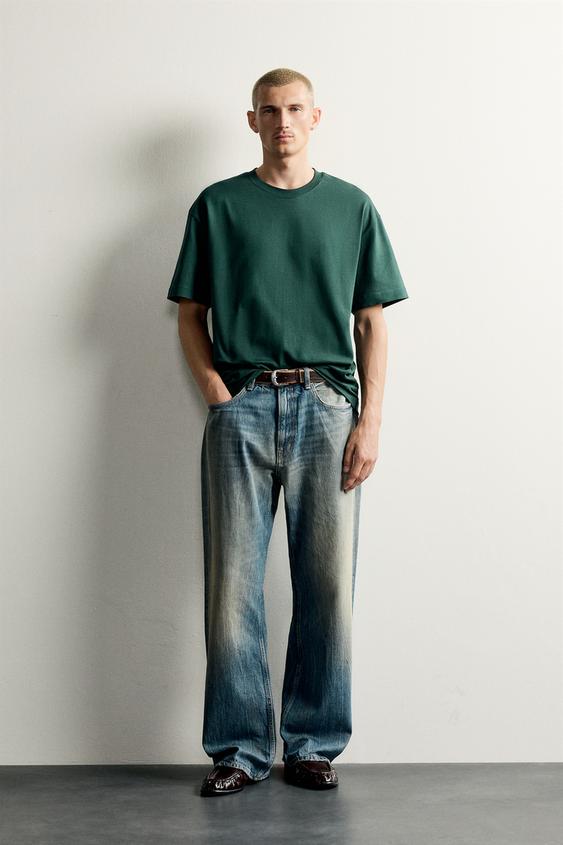 CAMISETA HEAVYWEIGHT BÁSICA /03 - Verde de Zara - Imagen 0