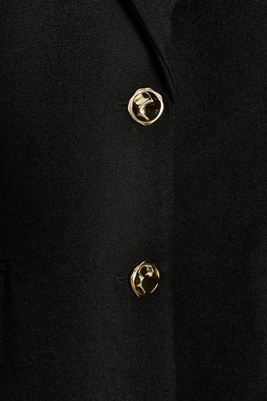 VESTE AJUSTÉE À ÉPAULETTES - Noir de Zara - Image 6