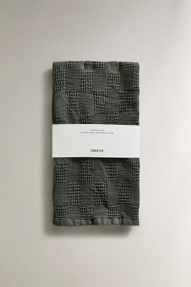 TORCHON DE CUISINE WAFFLE - Vert de Zara - Image 3