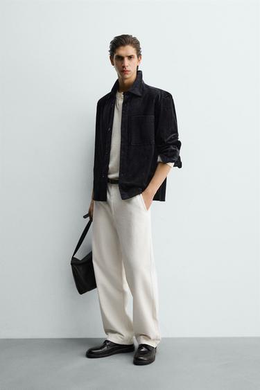 ΚΟΤΛΕ OVERSHIRT RELAXED FIT - Μαύρο του Zara - Εικόνα 0