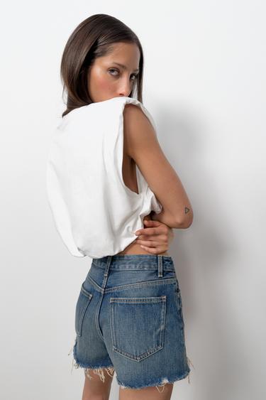 TOP BOULE À ÉPAULETTES - Blanc de Zara - Image 6