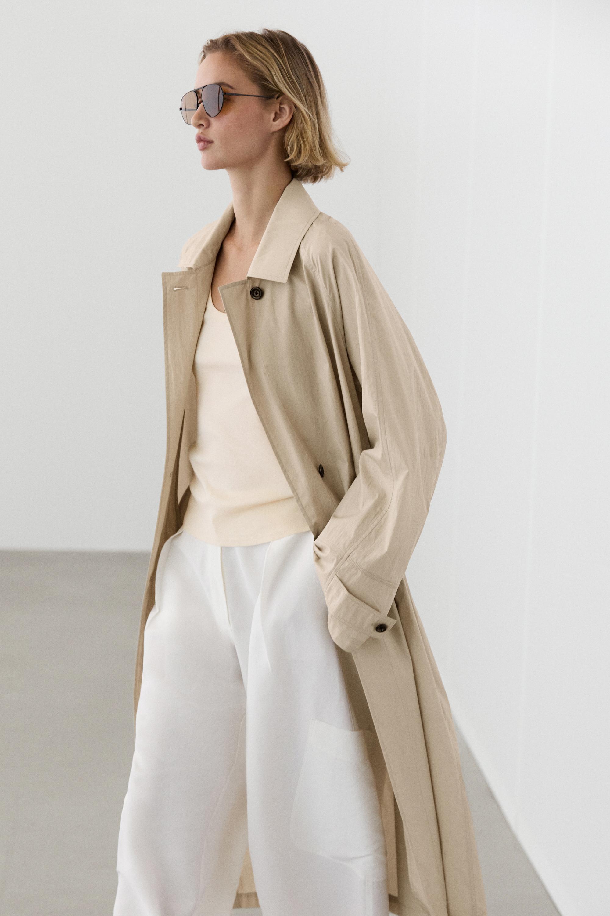 Long flowing trench coat