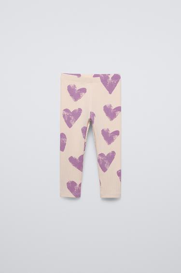 RIB-LEGGINGS MIT PRINT - Cremefarben von Zara - Bild 0